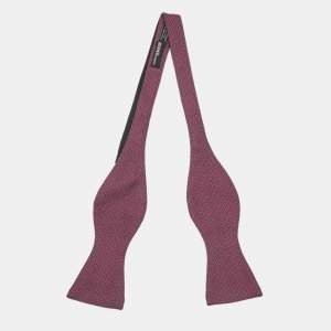 Pre Owned Hermès Purple Dual Tone Jacquard Self Tie Bow Tie 