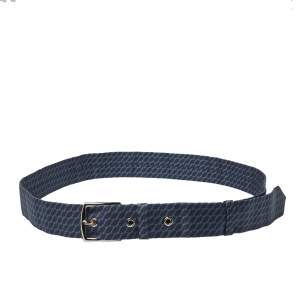 Pre Owned Hermès Blue H Print Silk Twill Capri Belt