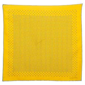 Pre Owned Hermès Yellow Printed Silk Pocket Square