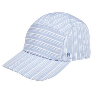 Pre Owned Hermes Blue Striped Cotton Baseball Cap (59)