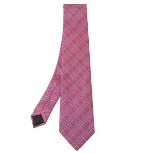 Hermes Iridescent Purple Jacquard Silk Tie