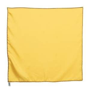 Pre Owned Hermes Yellow Silk Pocket Square
