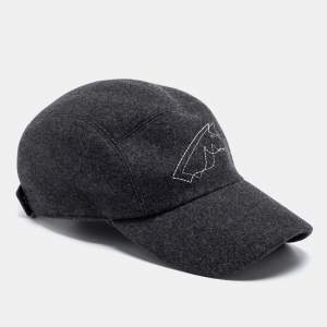 Hermès Charcoal Grey Cashmere Nevada Baseball Cap L