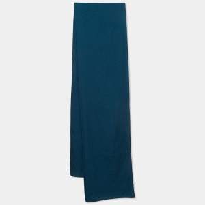 Hermes Ocean Blue Equip'H Cashmere Blend Stole