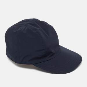 Hermes Navy Blue Printed Nylon Reversible Roger Cap M