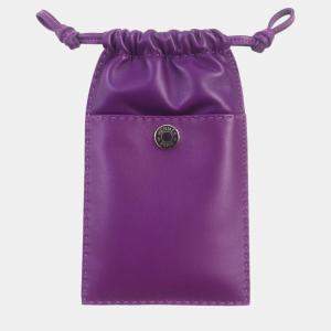 Hermes Pilo Anjou Miro Vous Swift Leather Phone Case Purple Leather