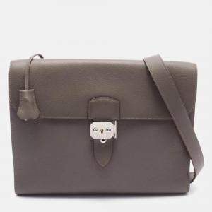 Hermes Brown Leather Sac a Depeche 29 Business Bag