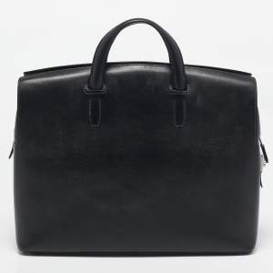Hermes Noir Evergrain Leather Cityhall 38 Briefcase