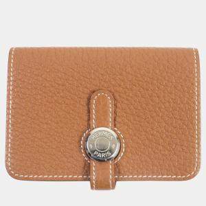 Hermes Gold Togo Dogon Compact Card Holder 2019