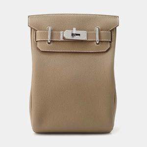 Hermes Etoupe Togo Leather Kelly Akkad PM Bag