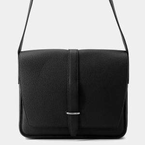 Pre Owned Hermes Steve Light Junior Black Togo Leather Bag