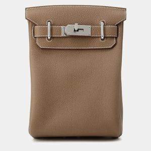 Pre Owned Hermes Kelly Akkad Etoupe Togo Leather Size Pm