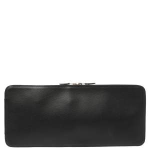 Pre Owned Hermes Black Vache Liegee Leather Travel Tie Case