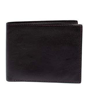 Hermes Ebene Swift Leather Citizen Twill Compact Wallet