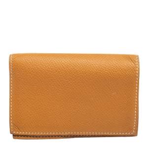Hermés Natural Sable Epsom Leather Bifold Card Case
