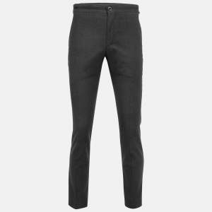 Hermes Black Wool Formal Trousers M