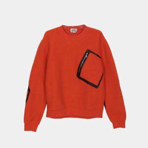 Hermes Wool Cashmere Blend Leather Patch Sweatshirt Size M