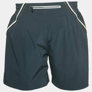 Hermès Navy Blue Nylon Drawstring Shorts L