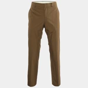 Hermes Brown Cotton Regular Fit Pants L/Waist 36.5"