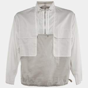 Hermès Grey/White Cotton Light Jacket S