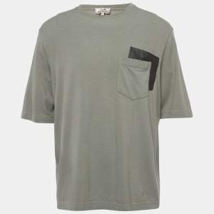 Pre Owned Hermes Grey Cotton Pique Crew Neck T-Shirt XL