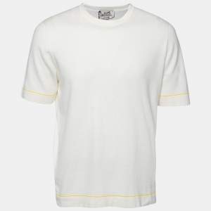 Hermes Cream Cashmere T-Shirt L