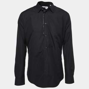 Hermes Black Cotton Button Front Shirt L
