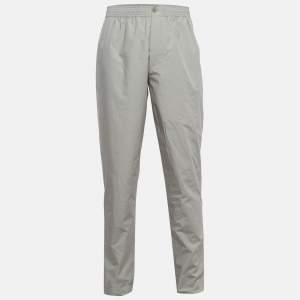 Hermes Grey Poplin Craquante Trousers M