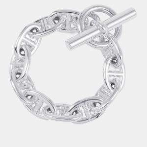 Pre Owned Hermes Chaine D'Ancre Bracelet 11 Frames Size Tgm Sv925