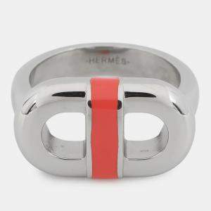 مملوكة مسبقًا خاتم هيرميس مايون مقاس T50/تقريبًا رقم 12 معدن طلاء برتقالي فلات