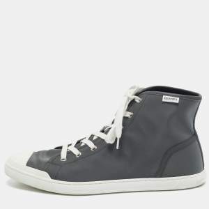 Hermès Green Nylon Express High Top Sneakers Size 45