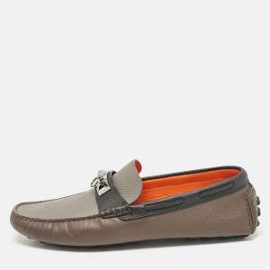 Hermes Multicolor Leather Irving Loafers Size 44