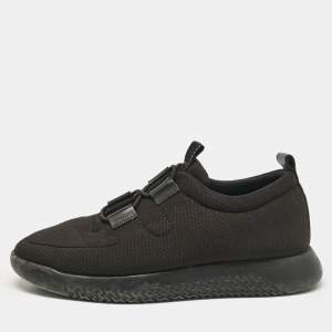 Hermes Black Mesh Team Sneakers Size 40.5