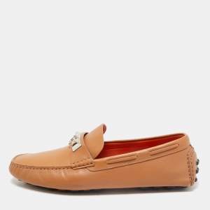 Hermes Brown Leather Irving Loafer Size 42.5