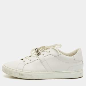 Hermes White Leather Day Low Top Sneakers Size 44