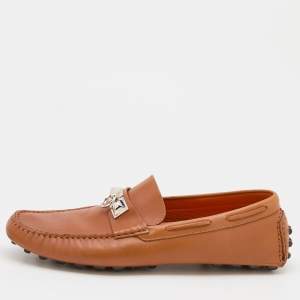 Hermes Tan Leather Irving Loafers Size 41