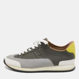 Hermes Tricolor Leather Trail Sneakers Size 43