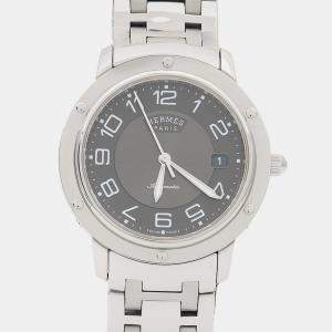 Pre Owned Hermes Clipper CP2.810 Automatic Stainless Steel Men's Wristwatch 39.5 mm