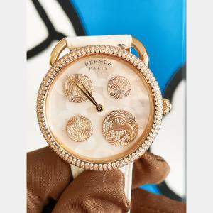 مملوكة مسبقًا Hermes Arceau Cheval Cosmique Rose Gold 38 mm Diamond Watch