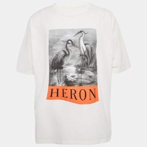 Heron Preston Off-White Heron Graphic Print Crew Neck T-Shirt XL