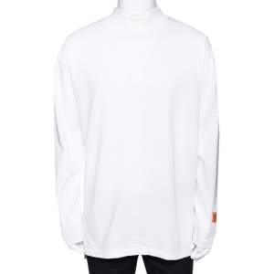 Heron Preston White CTNMB Embroidered Cotton Turtleneck T-Shirt M