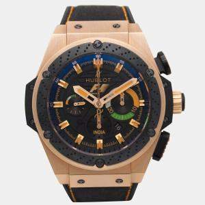 Hublot Black 18k Rose Gold King Power 703.OM.1138.NR Automatic Men's Wristwatch 48 mm