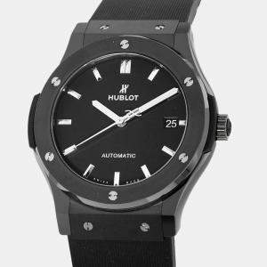 Hublot Black Ceramic Classic Fusion Black Magic 511.CM.1171.RX Men's Wristwatch 45 MM