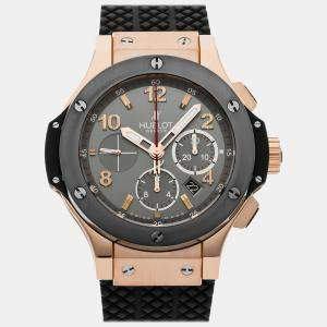 Hublot Grey 18k Rose Gold Big Bang 301.PT.401.RX Automatic Men's Wristwatch 44 mm