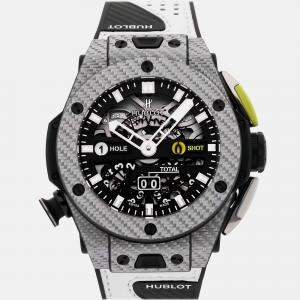 Hublot Black Carbon Fiber Big Bang 416.YS.1120.VR Automatic Men's Wristwatch 45 mm