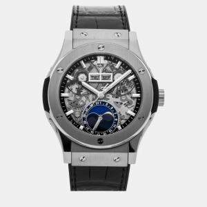 Hublot Skeleton Titanium Classic Fusion 547.NX.0170.LR Automatic Men's Wristwatch 42 mm