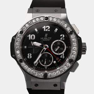 Hublot Customised Black Diamond Big Bang 301.SX.130.RX Automatic Men's Wristwatch 44 mm