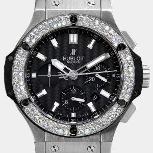 Hublot Customised Black Diamond Big Bang 301.SM.1770.GR Automatic Men's Wristwatch 44 mm