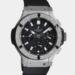 Hublot Customised Black Diamond Big Bang 301.SM.1770.GR Automatic Men's Wristwatch 44 mm