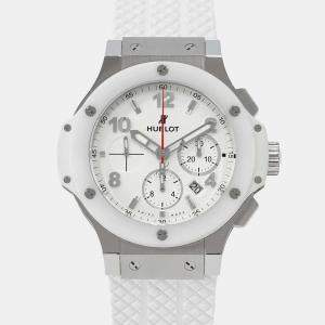 Hublot White Ceramic Big Bang 301.SE.230.RW Automatic Men's Wristwatch 44 mm